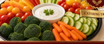 Vegetable tray with dip